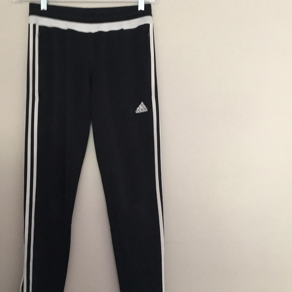 Black and White Adidas Track Pants